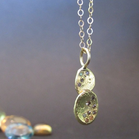 Anat Perez Jewelry - Gold diamonds necklace.